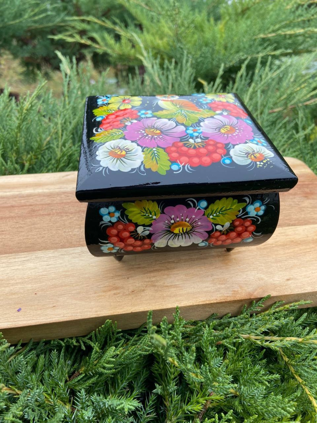 ペトリキフカ・ジュエリーボックス 12сm（ホメンコ） - 4