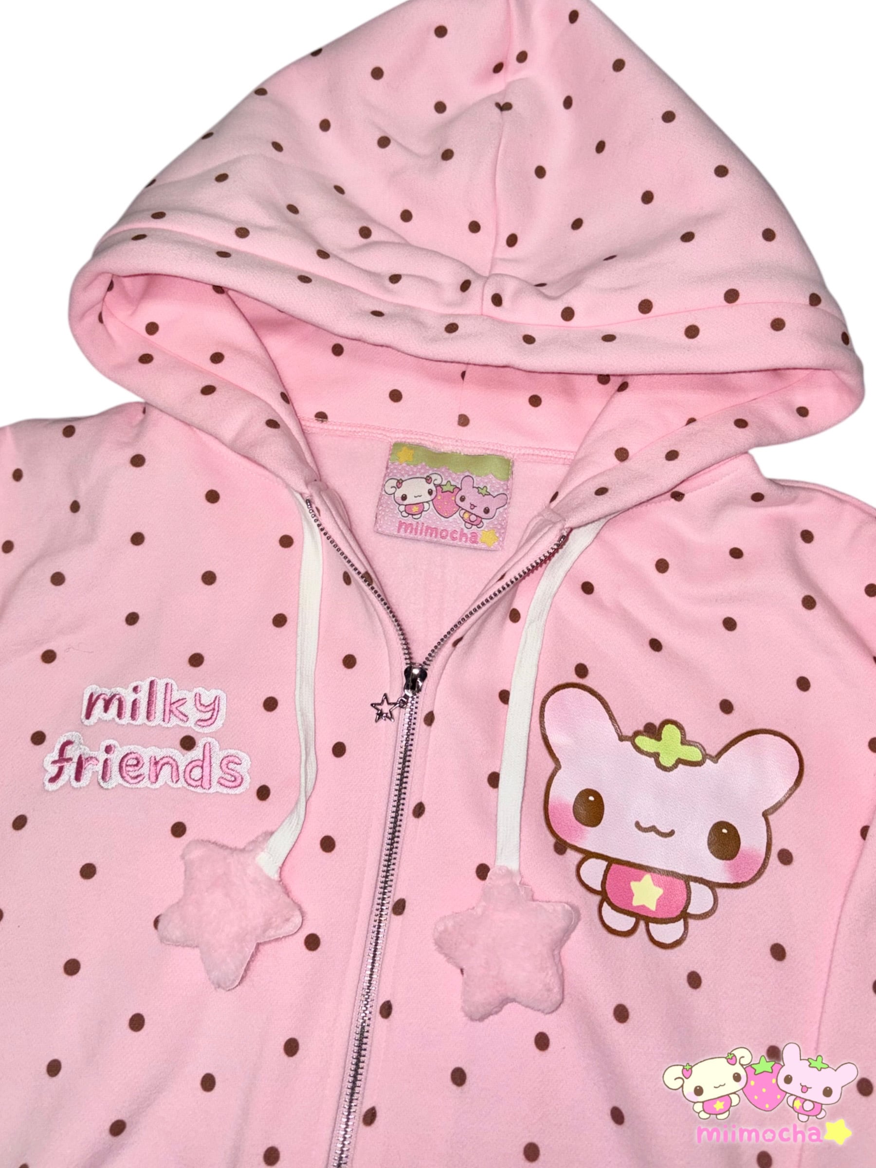 トップス miimocha milky friends hoodie miimocha × HONWAKA】milky friends hoodie pink | ほんわか