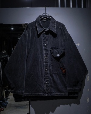 【add (C) vintage】Logo Embroidery Vintage Vintage Loose Denim Jacket