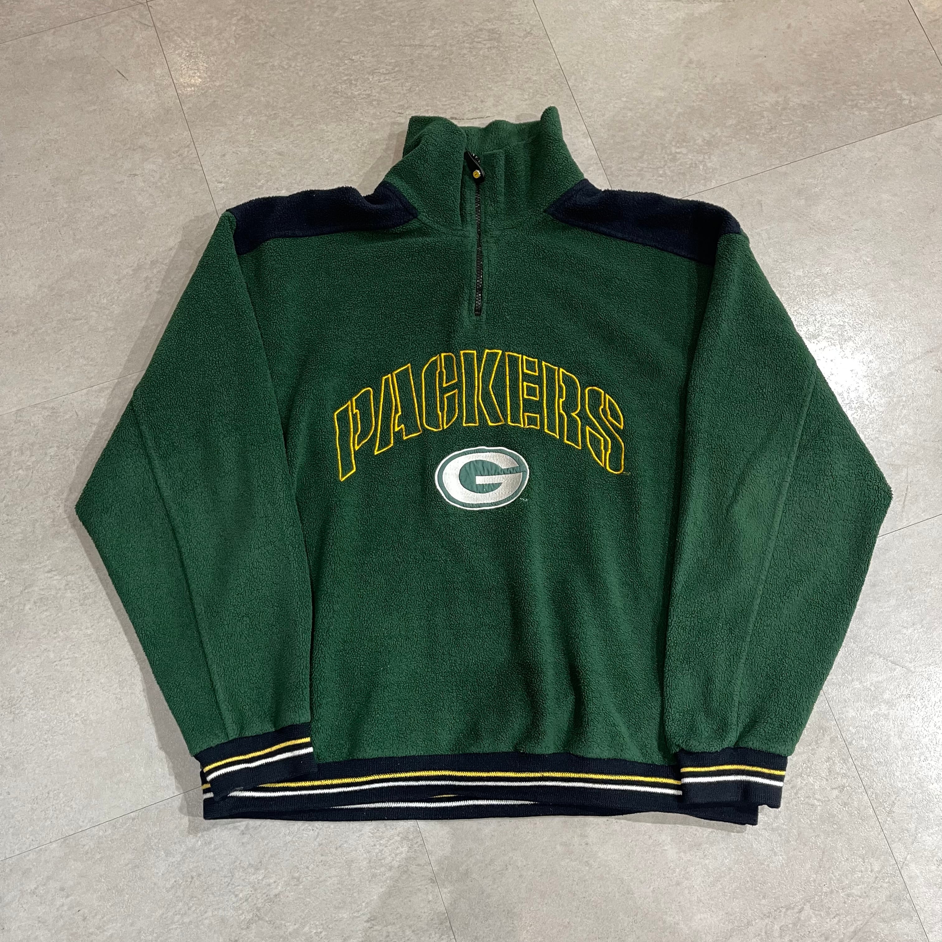 size:XXL【 PACKERS 】パッカーズ フリースジャケット フリース ハーフ