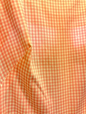 60’s white × pink gingham check jumpsuit with belt