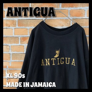 【ANTIGUA】90s ヴィンテージ 刺繍ロゴ Tシャツ XL アメリカ古着