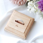 無垢の木のリングスタンド  スクエア