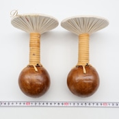 フラダンス ウリウリ マラカス 小物 レッド系 楽器 分離型 着脱型 赤 黄 茶 白 ケース セット 羽根 ケース付き 鮮やか 舞台 イベント ステージ 民族舞踏 ダンス小物 イエロー系 ホワイト系 ブラウン系