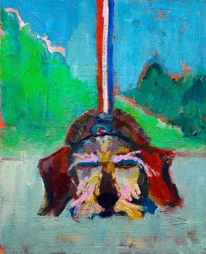 OIL COLOUR | 油彩画 #現代アート #犬 #猫