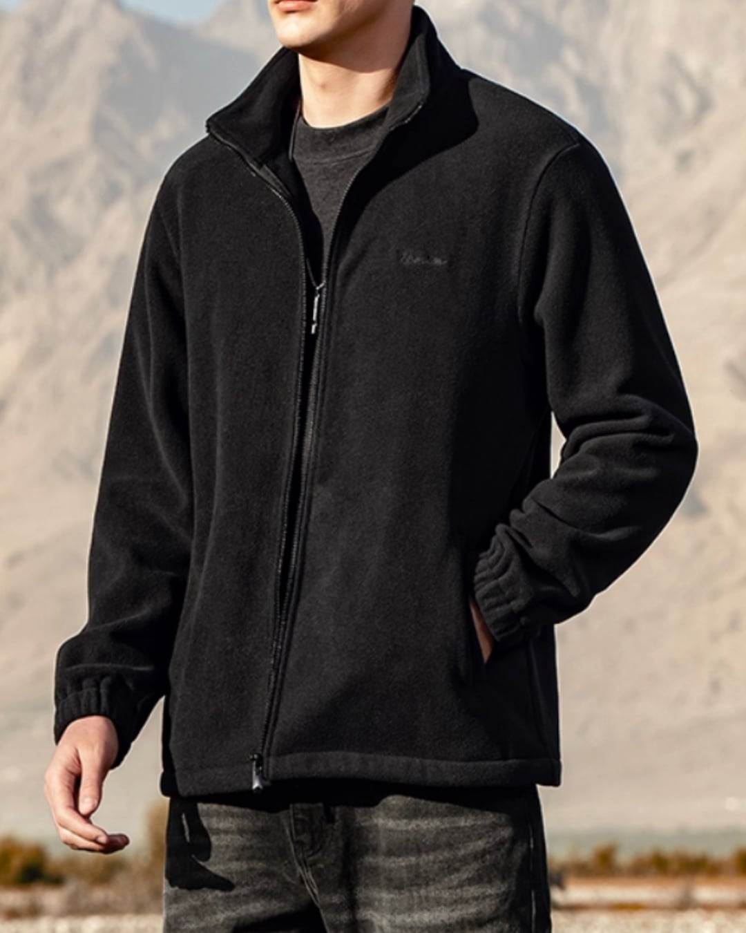 ジップアップ フリースジャケット 4色 E0204