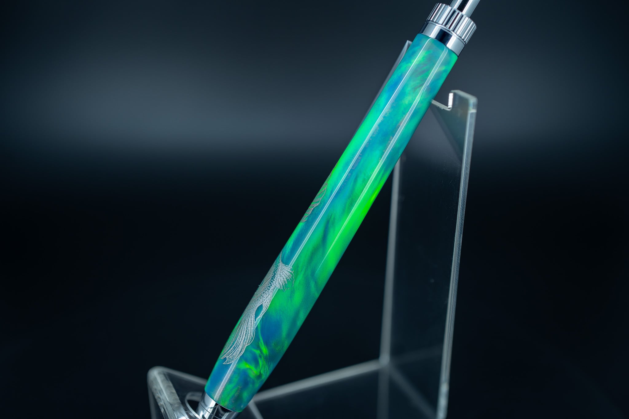 科学技術と芸術の宝石】ハイブリッドオパール 沈金 泡沫 ② silver BP
