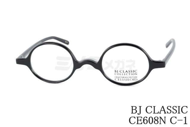 BJ CLASSIC メガネ CE-608N C-1 ラウンド 42サイズ 一山 丸メガネ セルロイド クラシカル ヴィンテージ BJクラシック 鯖江 日本製 正規品