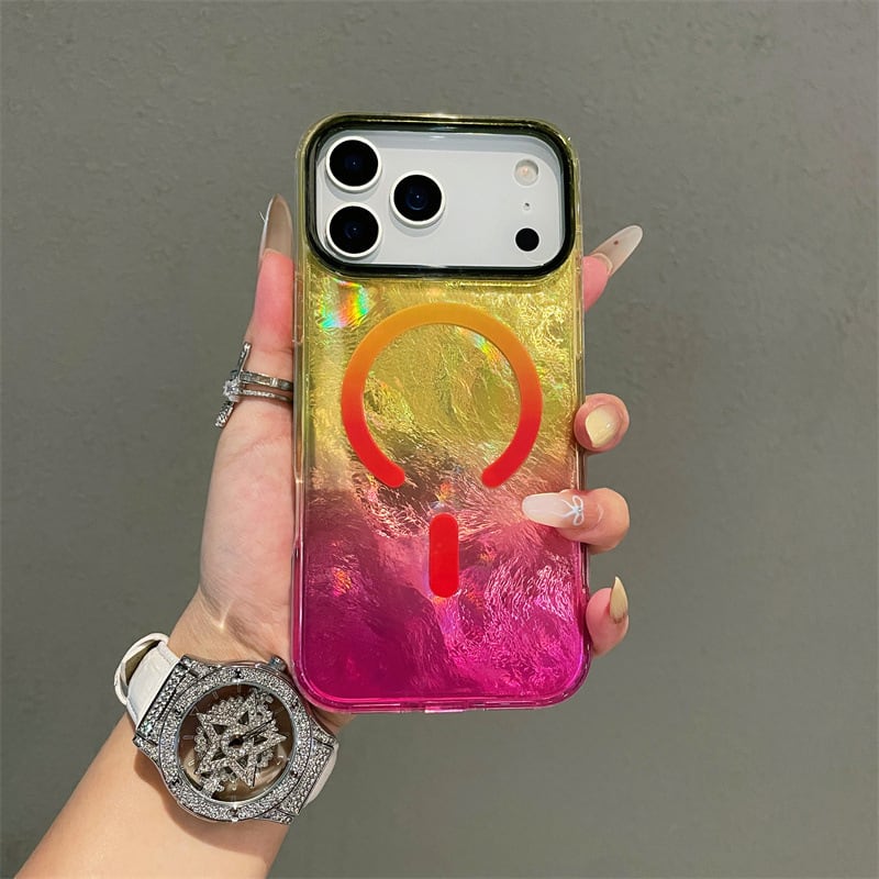 iPhone17シリーズ専用 】煌めくオーロラ◎MagSafe対応ケース 8色から