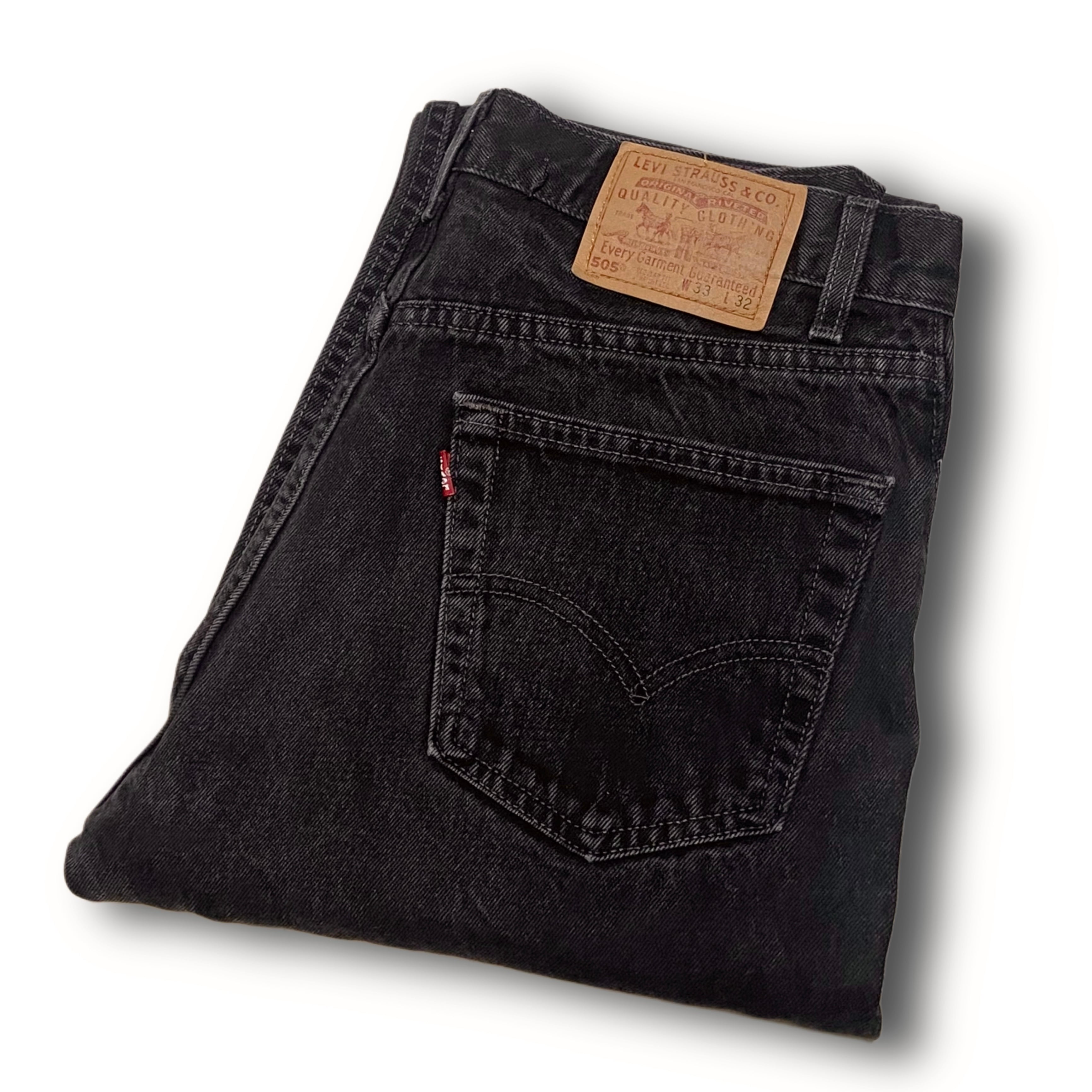 W34】Levis リーバイス 505 ブラックデニム ジーンズ BL-320 | BACK IN