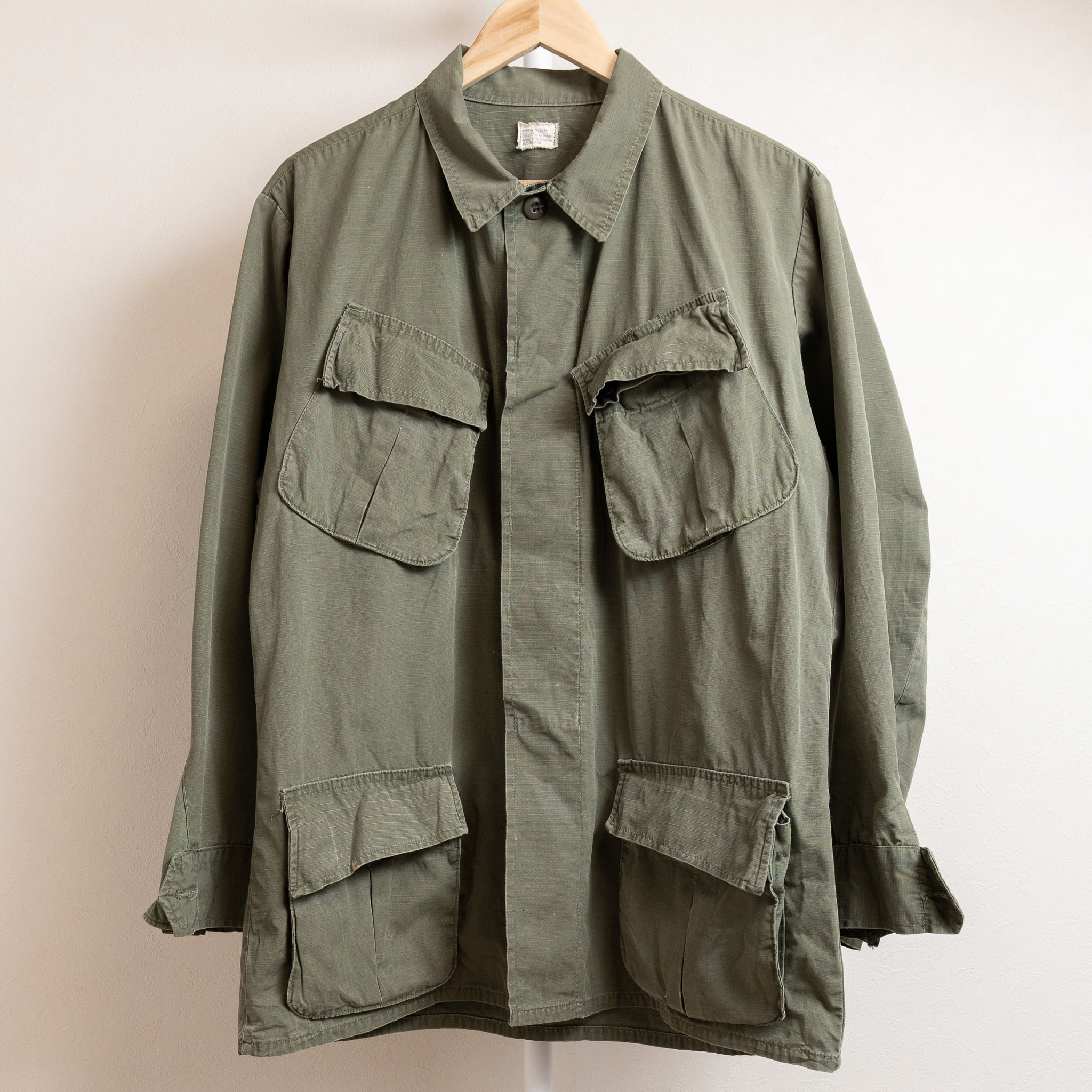 U.S.Army 60's Jungle Fatigue Jacket 4th OG-107 "Used" 実物 アメリカ軍 ジャングルファティーグジャケット オリーブ OD No.128
