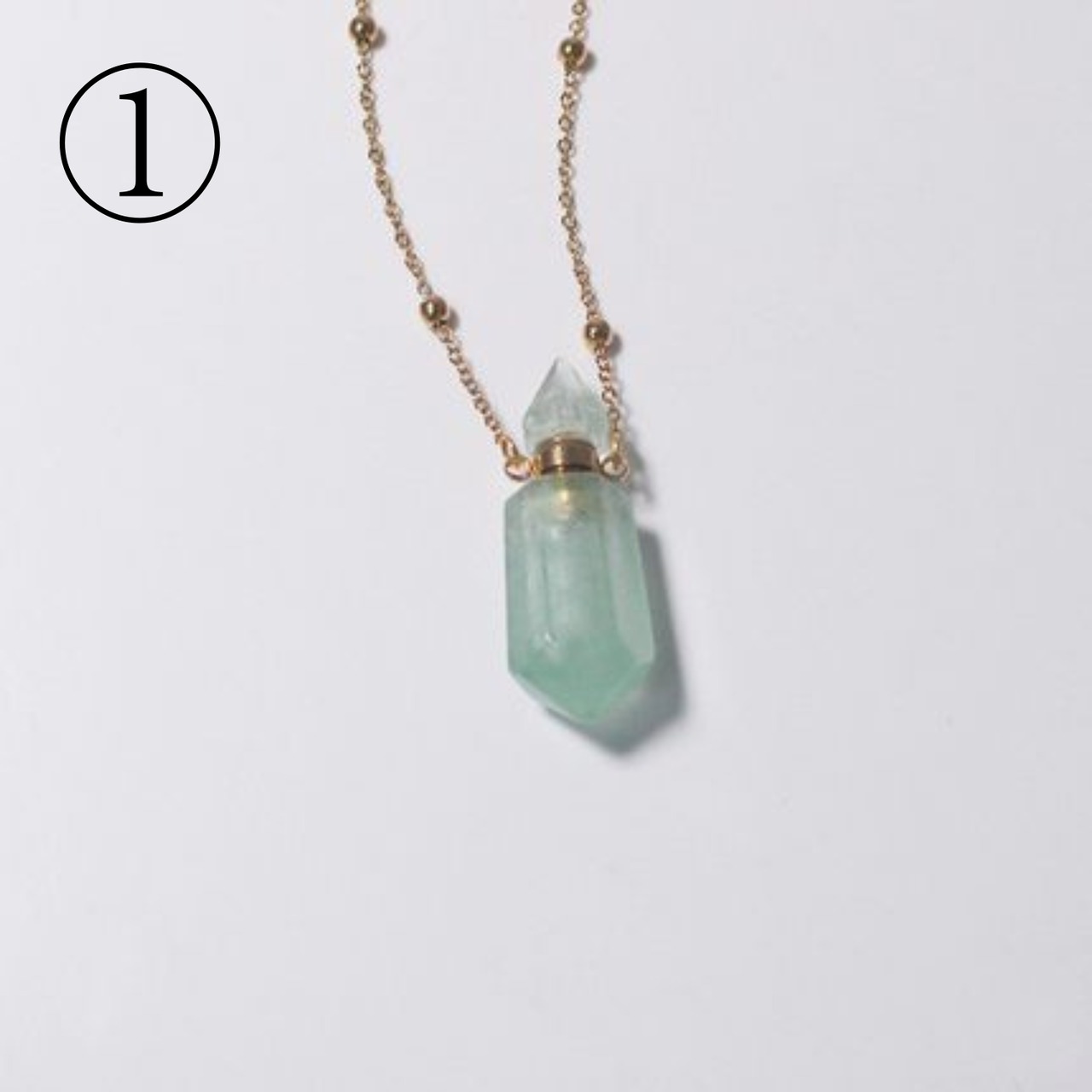 鉱石ポーションボトルⅣ〜グリーンアベンチュリンの香水瓶ネックレス〜M23123