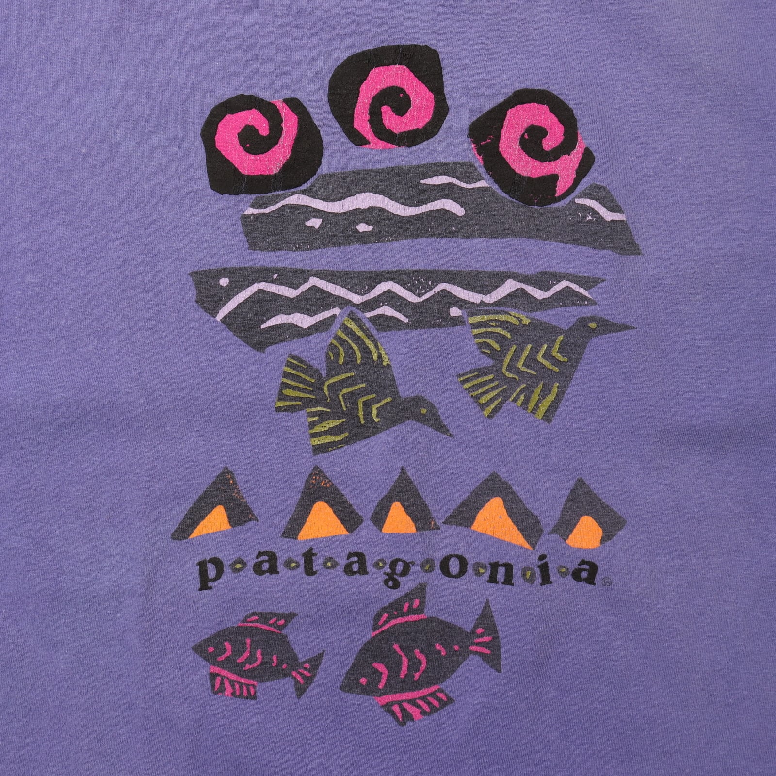 XL patagonia 90s パタゴニア Tシャツ 紫 パープル 米国製 | エンカウント