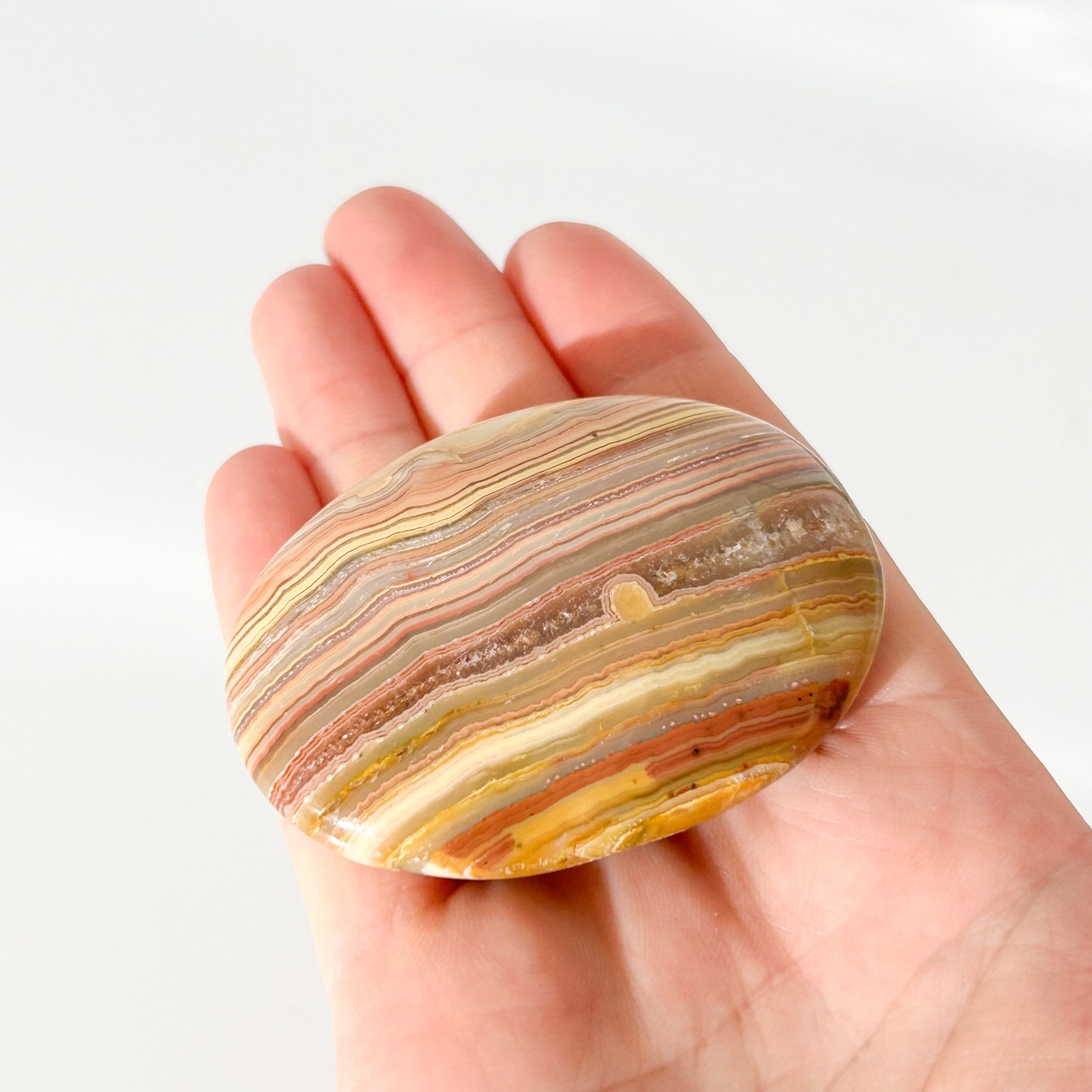 クレイジーレースアゲート パームストーン * Lace Agate * 天然石