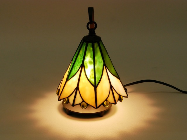 ステンドグラス 黄色いお花のランプ Hk ステンドグラス工房かわもと ネットショップ