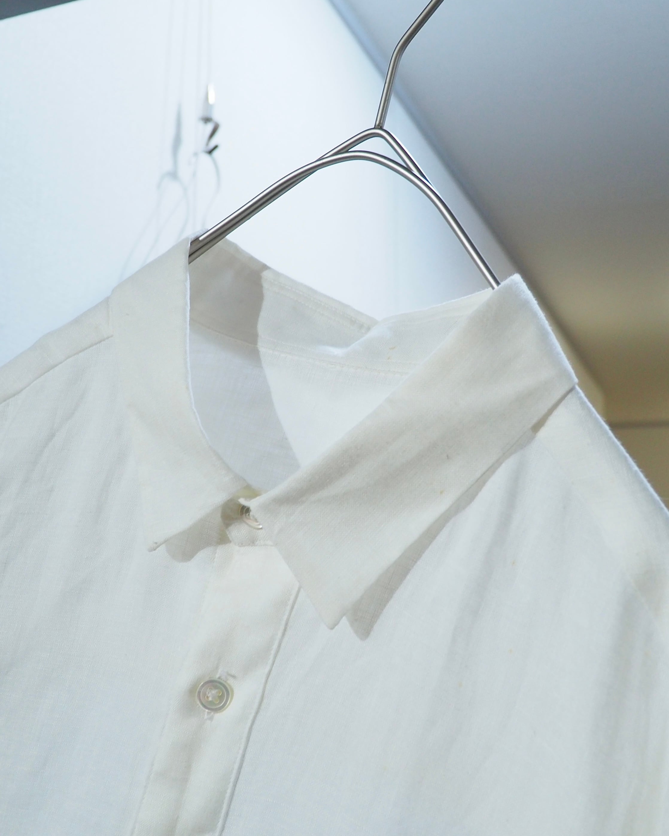 " β " Seaside photo collage printed SS linen shirt
