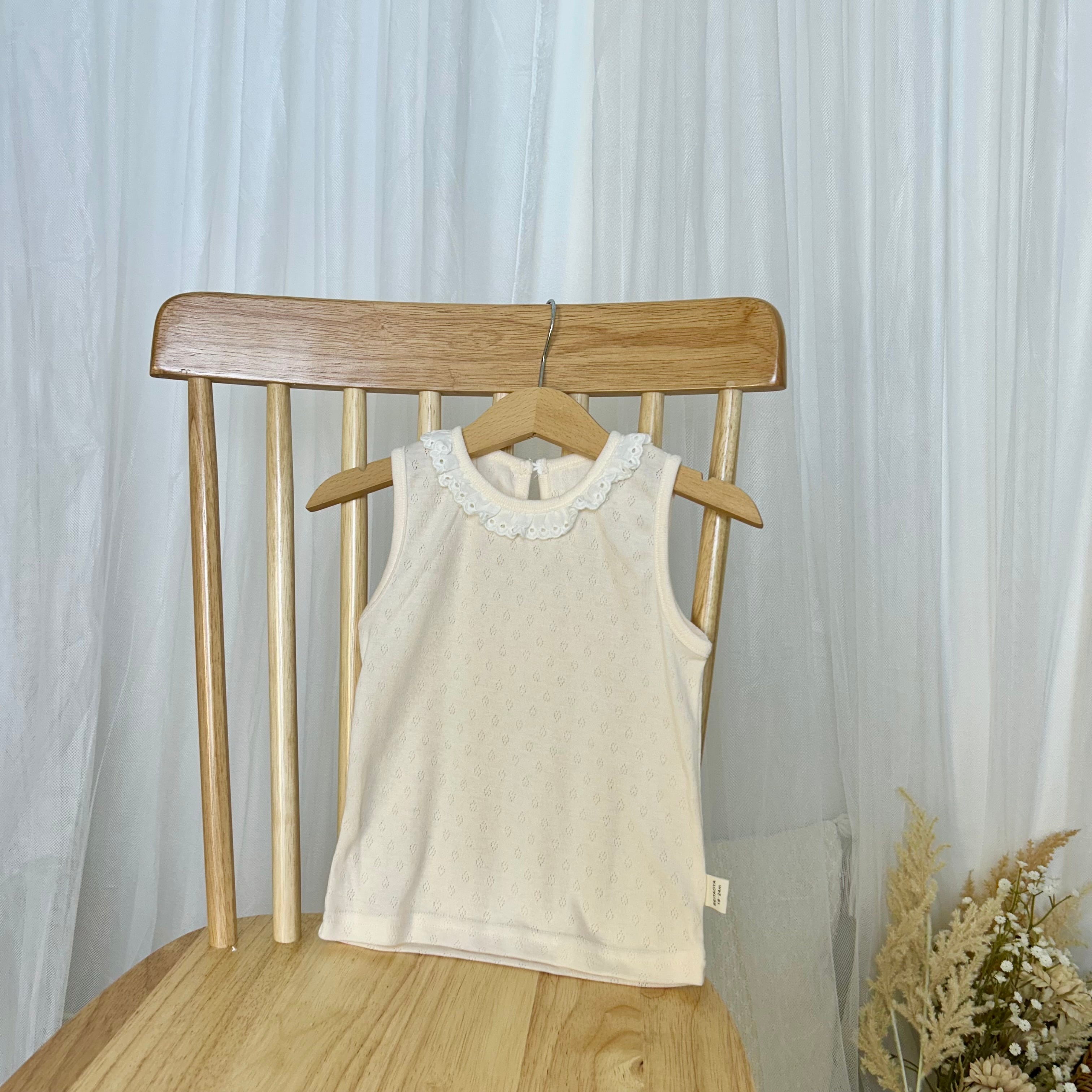 pointelle race tank