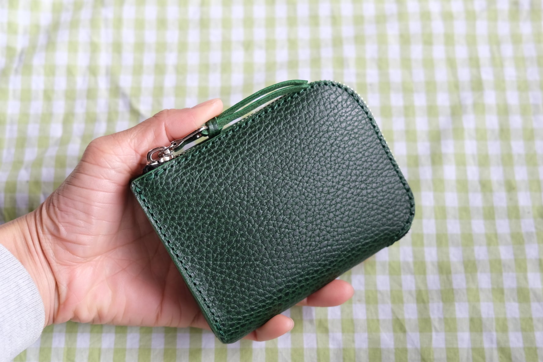 《即納》zip wallet【deep green 】