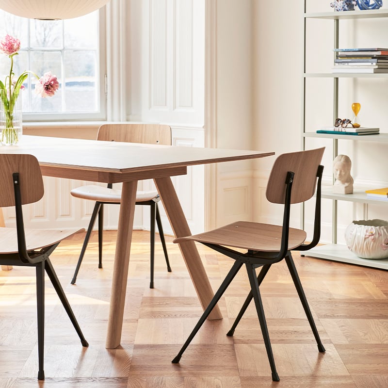 RESULT CHAIR Black Frame / Oak Water Lacquer［ HAY ］ | REAL Style