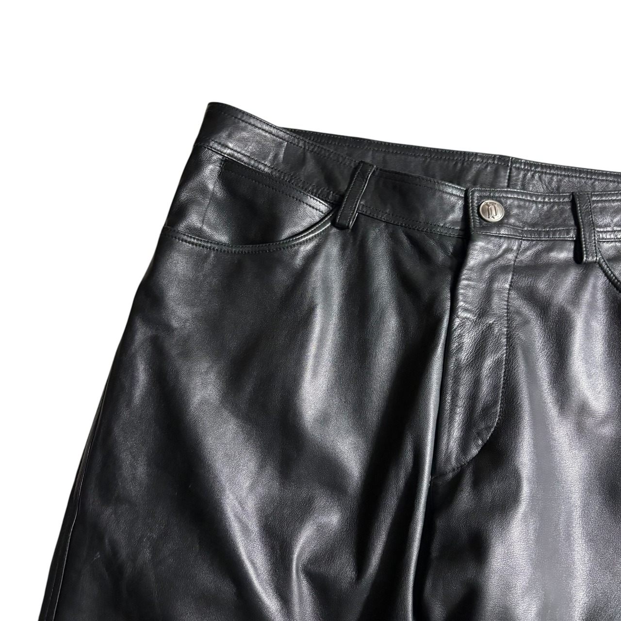 vintage GIANNI VERSACE black leather pants