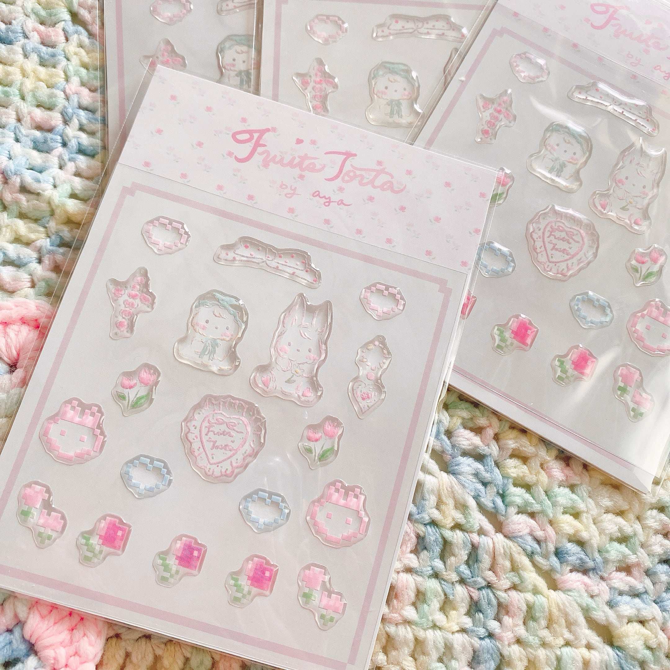 Fruits torta 好きなものwithアニマル　ぷくぷくシール