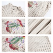 ストリート りんごプリントセーター T1956