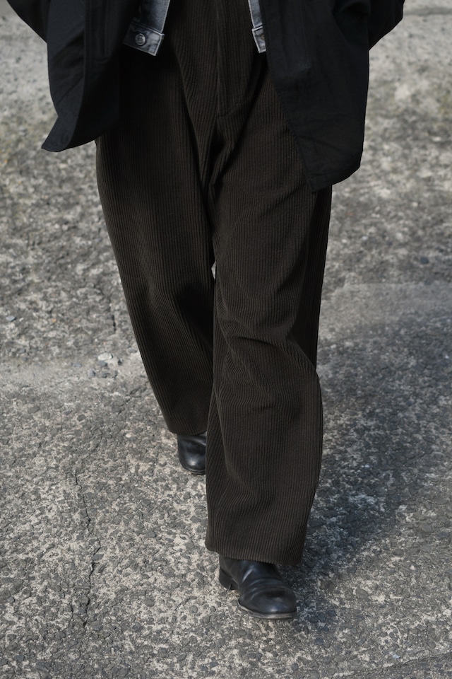 A.PRESSE / Wool Corduroy Wide Trousers (Brown)