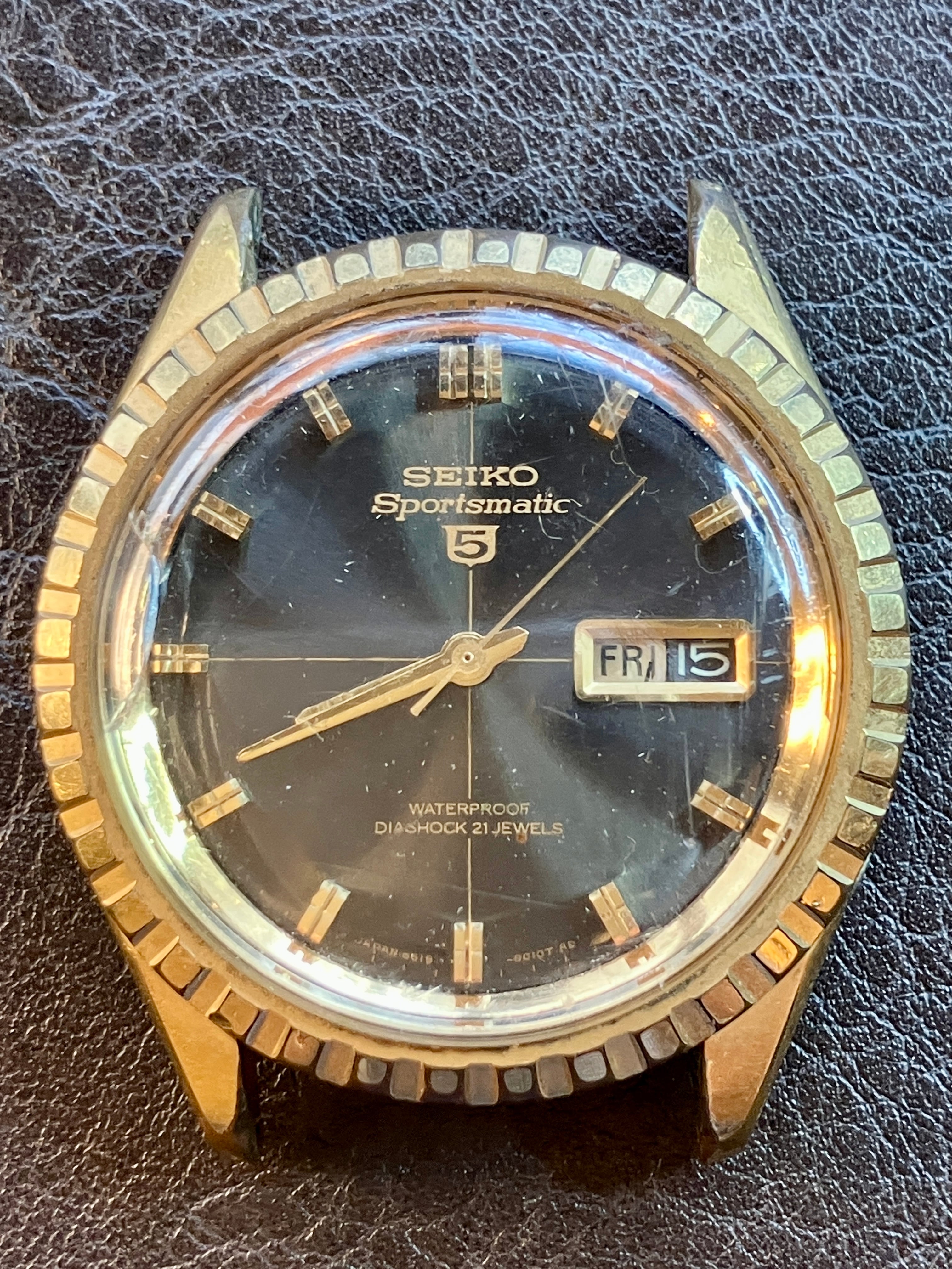 1966年11月製】SEIKO 5 Sportsmatic 6619-8190／自動巻き 正四角形銀