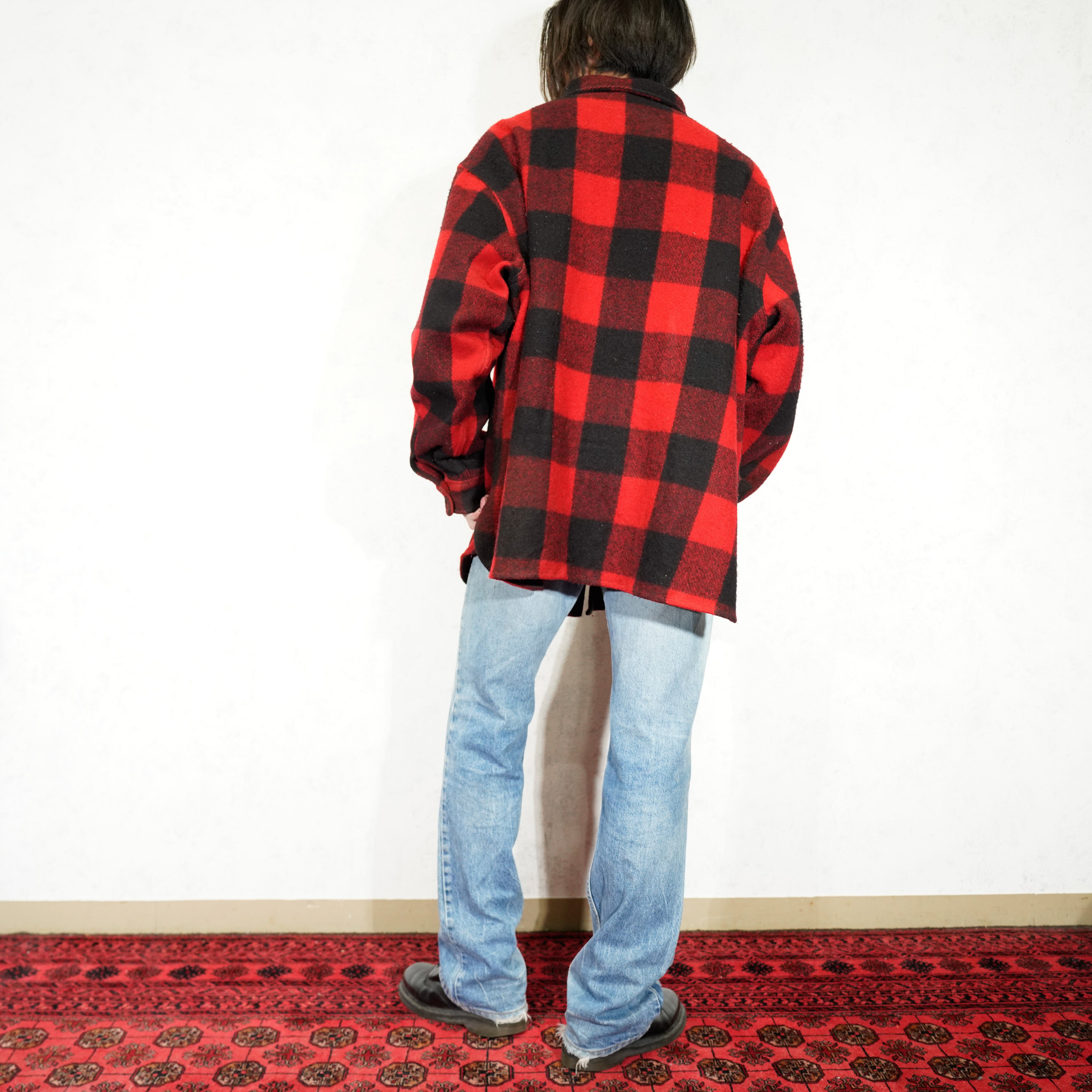 USA VINTAGE Woolrich CHECK PATTERNED WOOL MACKINAW SHIRT USA VINTAGE Woolrich CHECK PATTERNED WOOL MACKINAW SHIRT