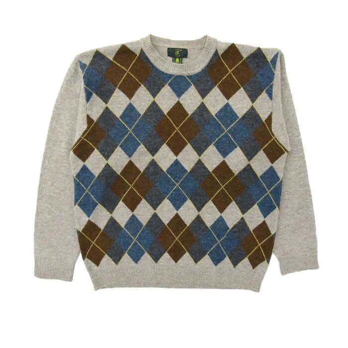 レトロ古着 ゴブラン柄 ニット切替 ビッグショールカラー ダブル ウールコートL 古着 90s オーストラリア製 COOGI カラフル マルチ パターン