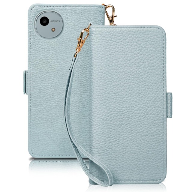 SZJAMIE AQUOS wish4 ケース 手帳型 wish 4 手帳型ケース SH-52E ケース 財布型 上質な手触り おしゃれ A402SH 手帳型カバー かわいい アクオス ウィッシュ4 スマホケース 軽量 薄型 可愛い 人気 耐衝撃 カード収納 純正 お洒落 シンプル 横置きスタンド機能 ストラップ付き(AQUOS wish4 SH-52E/A402SH対応,ブルー)