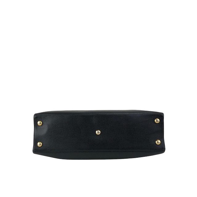 Christian Dior クリスチャン ディオール ハンドバッグ ブラック オーバルロゴ レザー トートバッグ vintage ヴィンテージ オールド 7e6azr