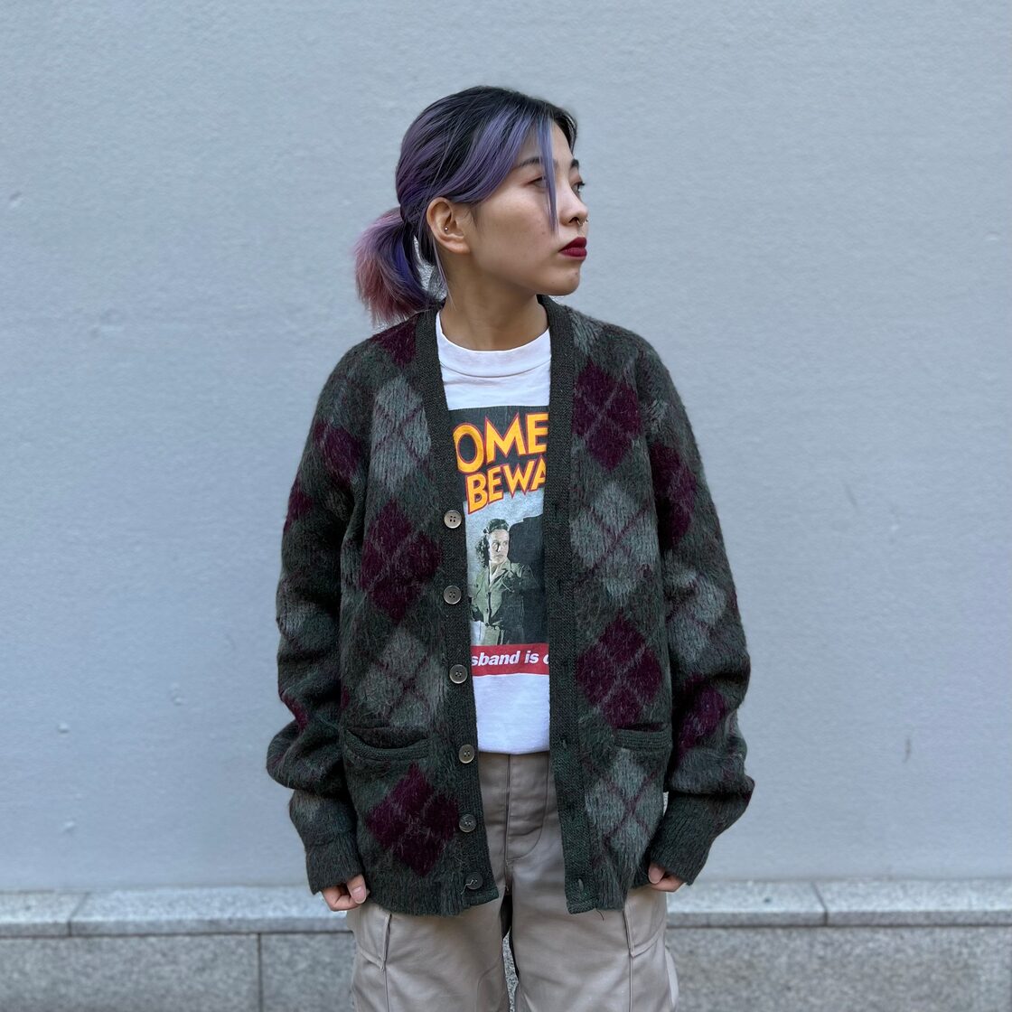 60年代 size:M【 RobScot 】ロブスコット mohair cardigan モヘア 