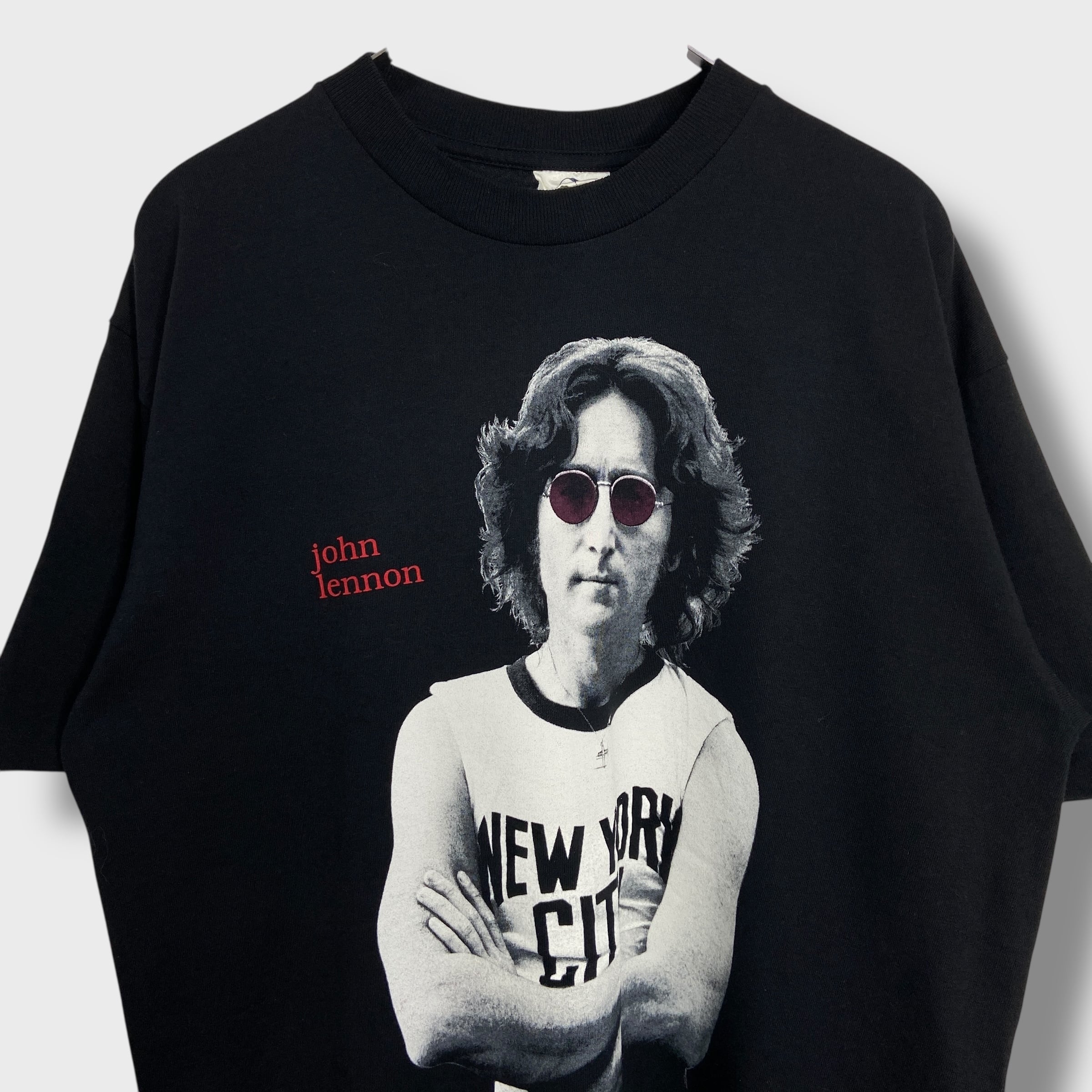 00sジョンレノン両面プリントTシャツ映画Tフェード雰囲気良好レディースM相当◎ d71bdd426de845e07f0ebbd9b1fdcb