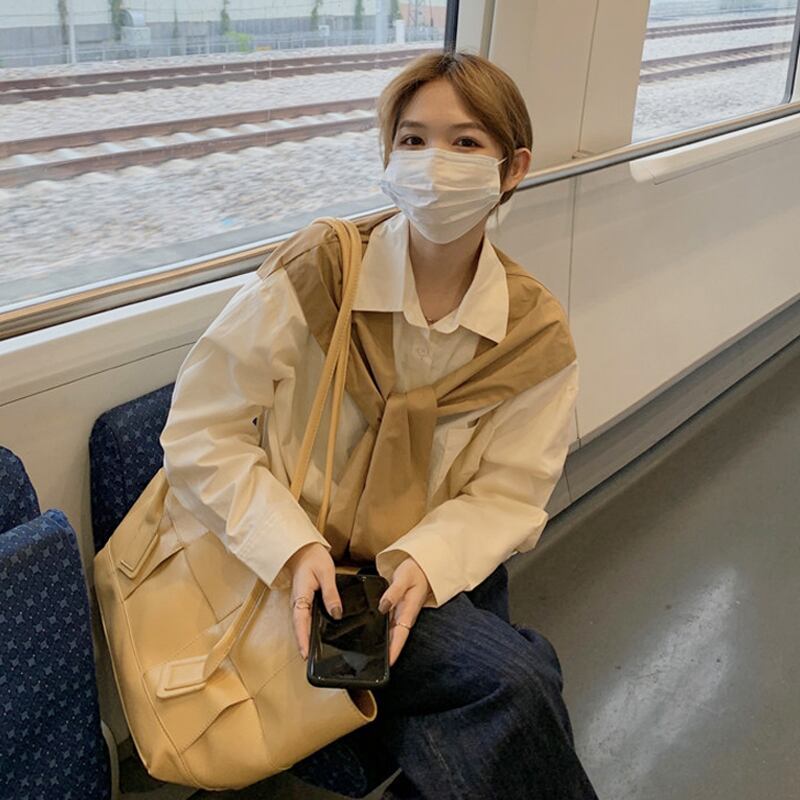 シャツ スプリングオータムトップス ロング 春物 秋物 スーパーモール40296684359