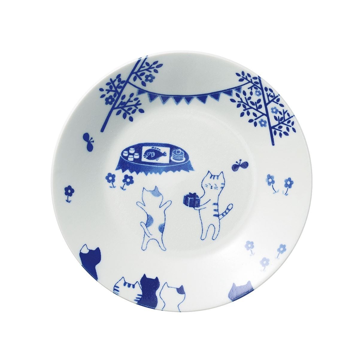 ねこまるけシリーズ オメデトウ(反らし型 8.0皿)