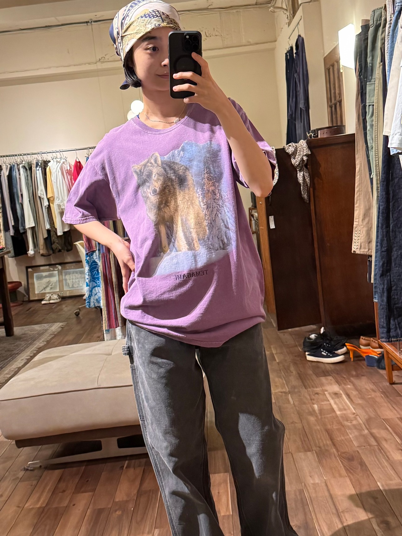 TEMAGAMI WOLF Tシャツ