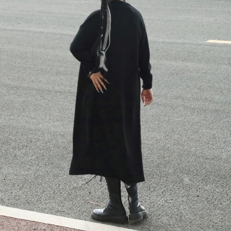 サブカル 服 地雷系 通販 Miub ロングカーディガン ビッグシルエット ハードガール クロス 十字架 ストリート系闇かわいい