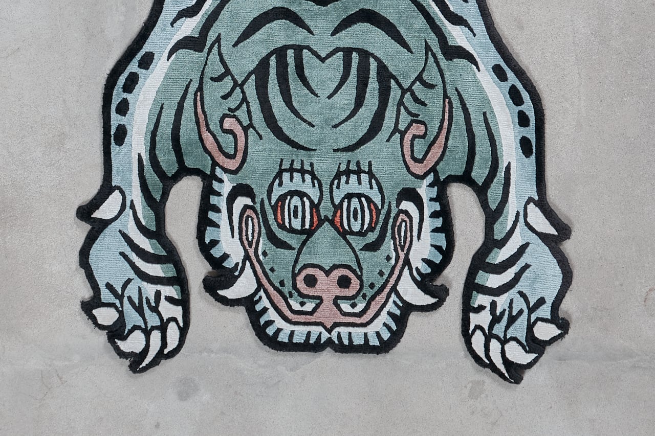 Tibetan Tiger Rug 《Mサイズ•シルク・オリジナル2・フォレスト