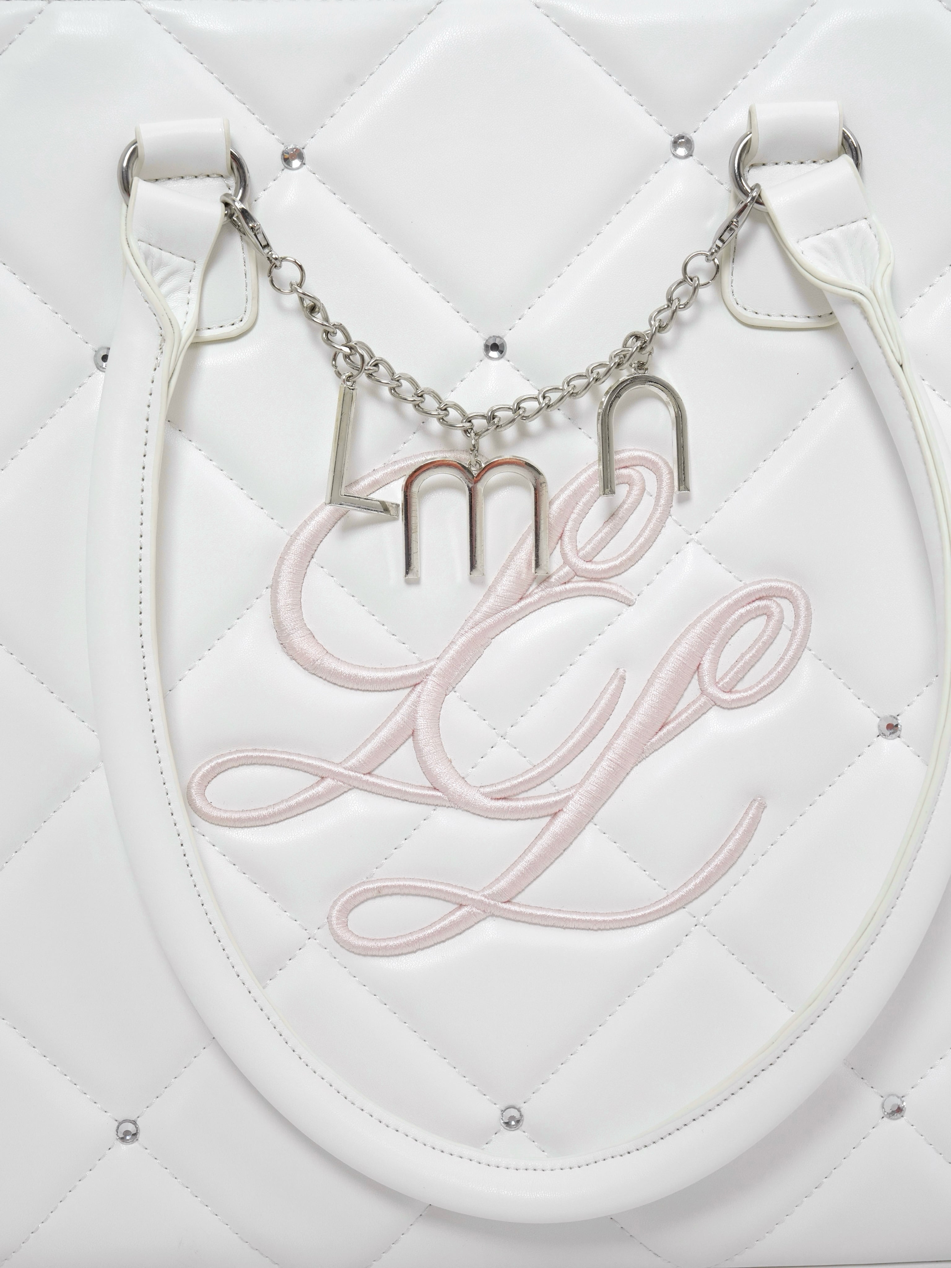 R*様 Lumignon Heart Quilting Bijou 2wayバッ ♥4日間限定受注♥Lumignon quilting tote bag【ホワイト/ピンク】※10