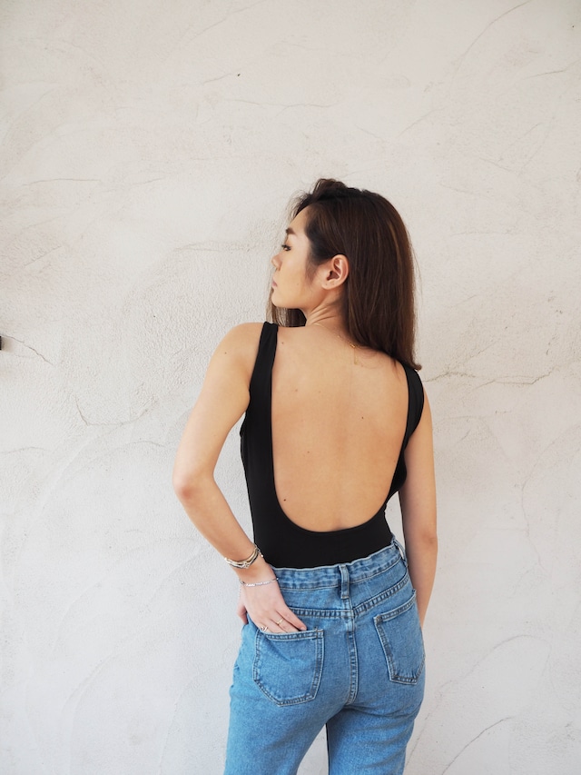 Back Open Body Suit《BLK》18383200