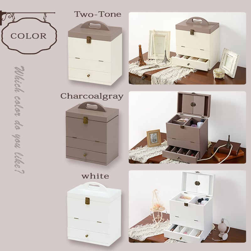 コスメボックス コスメワゴン コスメBOX メイク道具 収納 メイクミラー