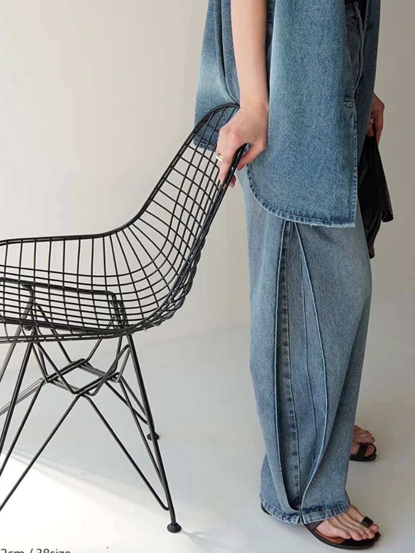 30%OFF】YENN(イエン) SIDE PLEATED DENIM PANTS サイド プリーテッド