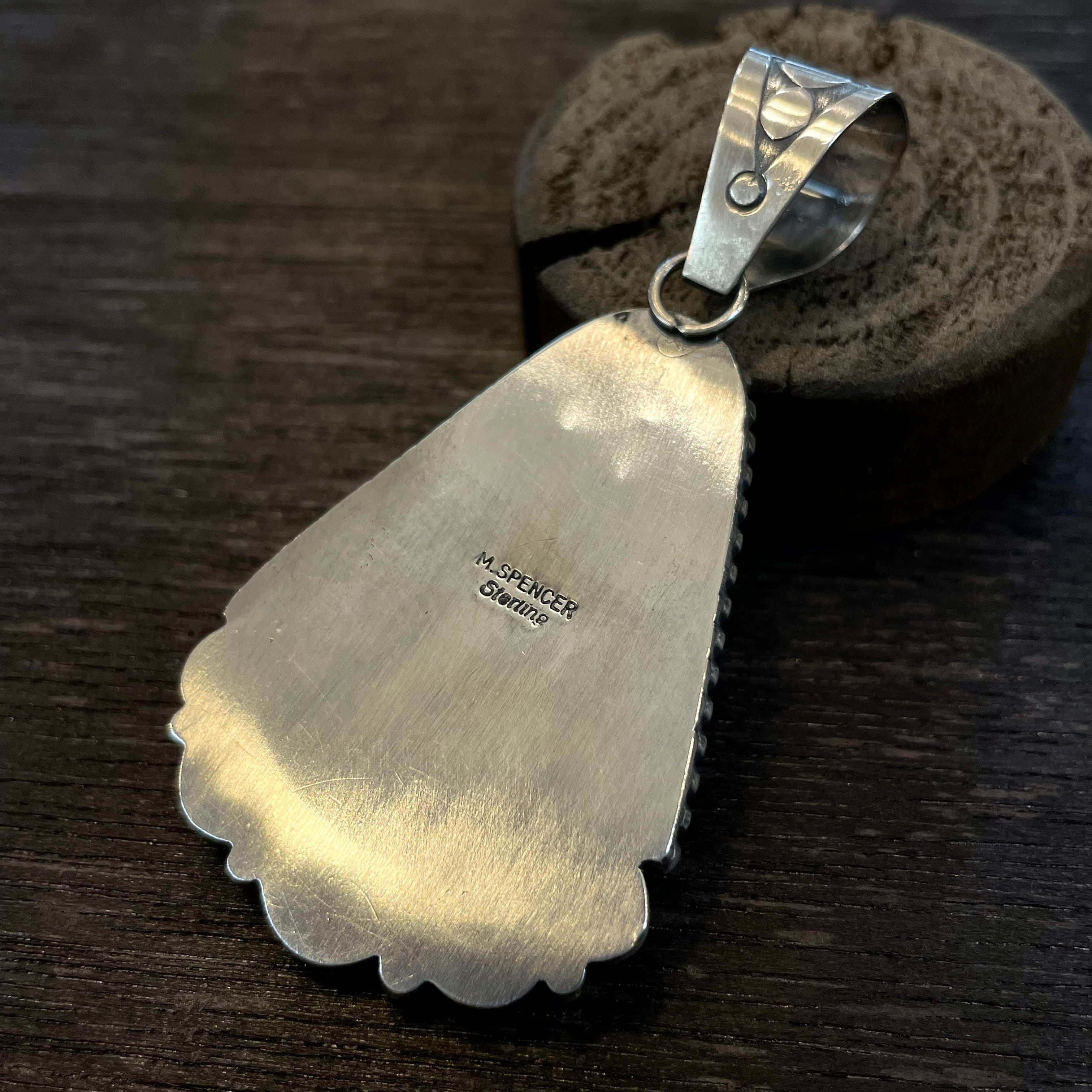 m.spencer ミカエル・スペンサー ターコイズ ペンダントヘッド INDIANJEWELRY インディアンジュエリー ナバホ族 M.Spencerミカエル