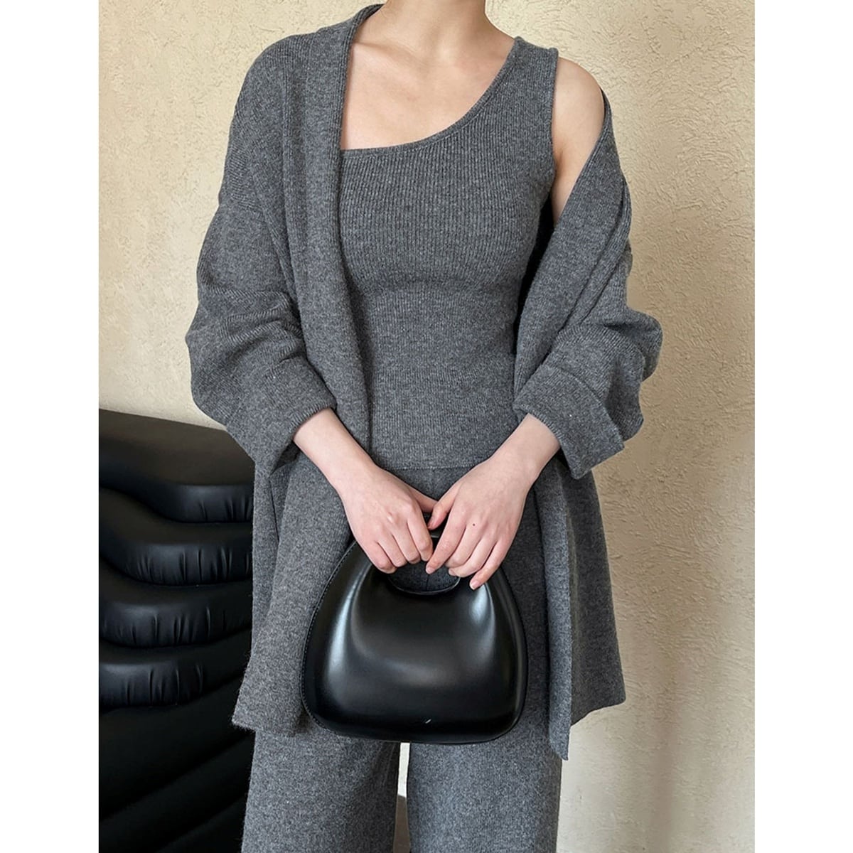 three piece suit knit j-0069