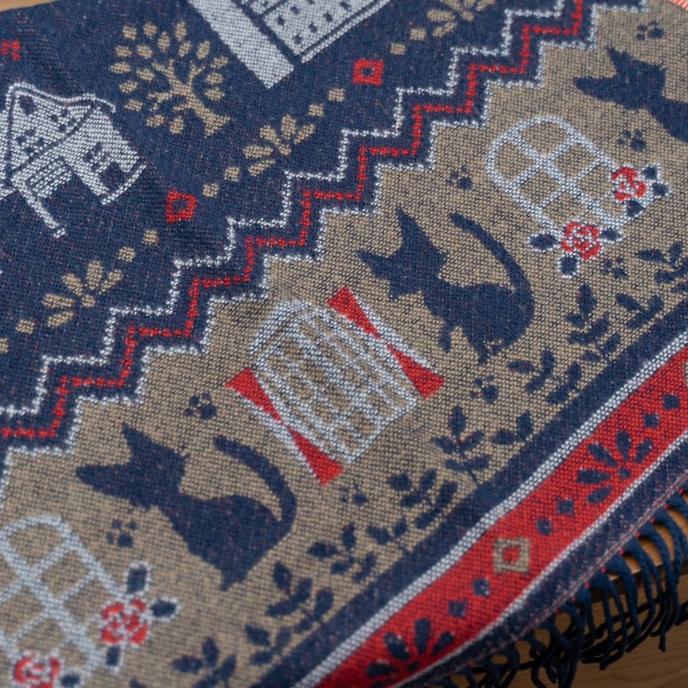 魔女の宅急便 ボタン付ストール コリコの街（8783） | すすのこ商店