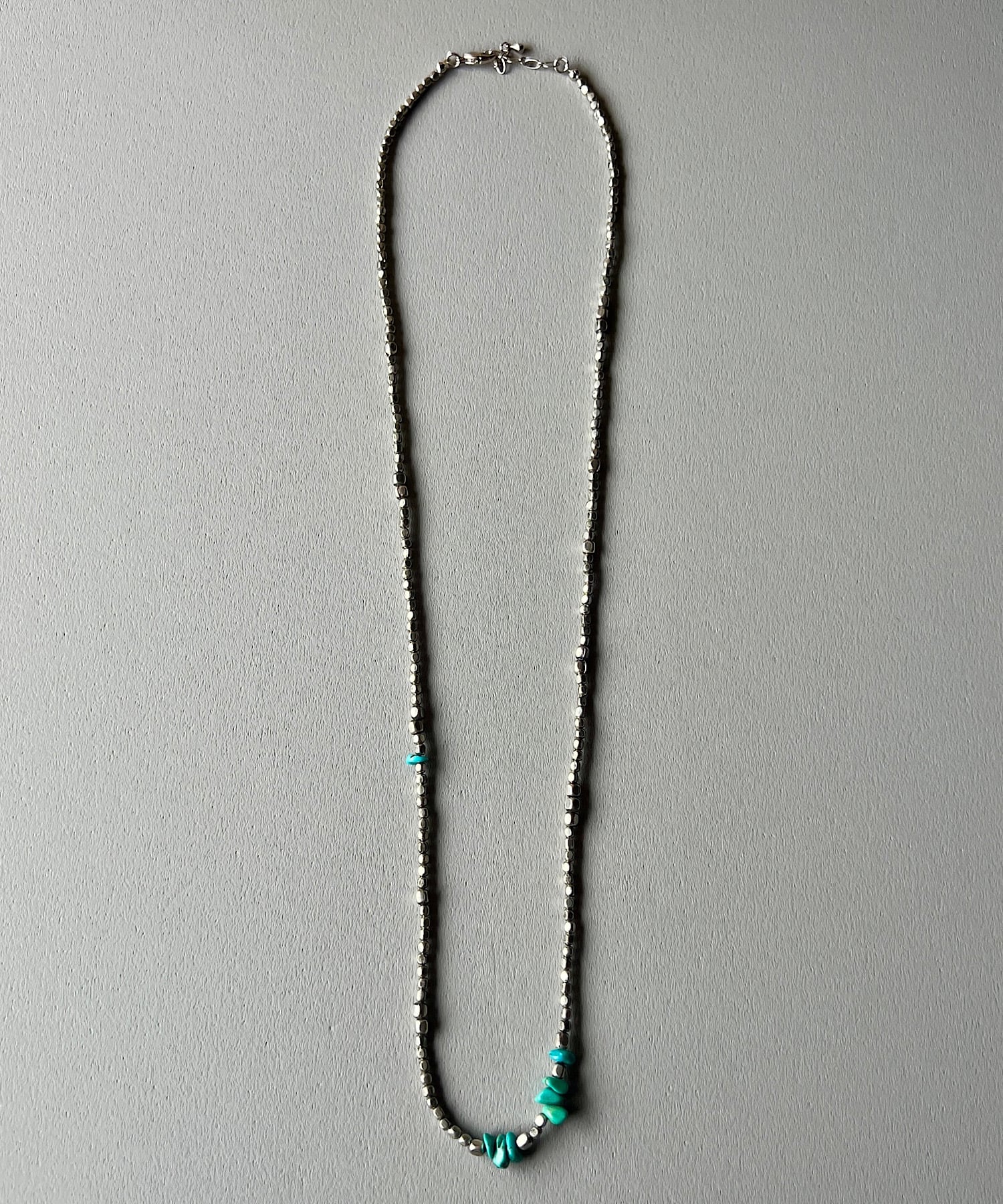 OVER THE DAY TOKYO | 70cm | TURQUOISE × BRASS BEADS 2WAY LONG NECKLACE | BRACELET (SLV) OTDT-105