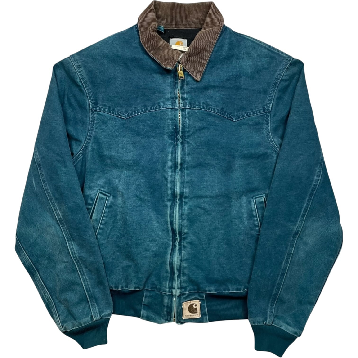 《M》Carhartt カーハート サンタフェジャケット 超希少カラー 希少サイズ グッドフェード ティール エメラルドグリーン ワンポイントロゴ no.10605