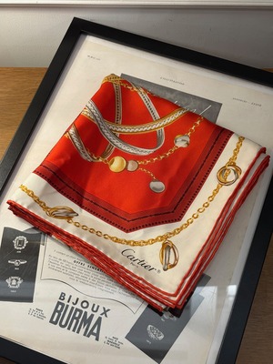 Cartier / vintage trinity ring pattern scarf.