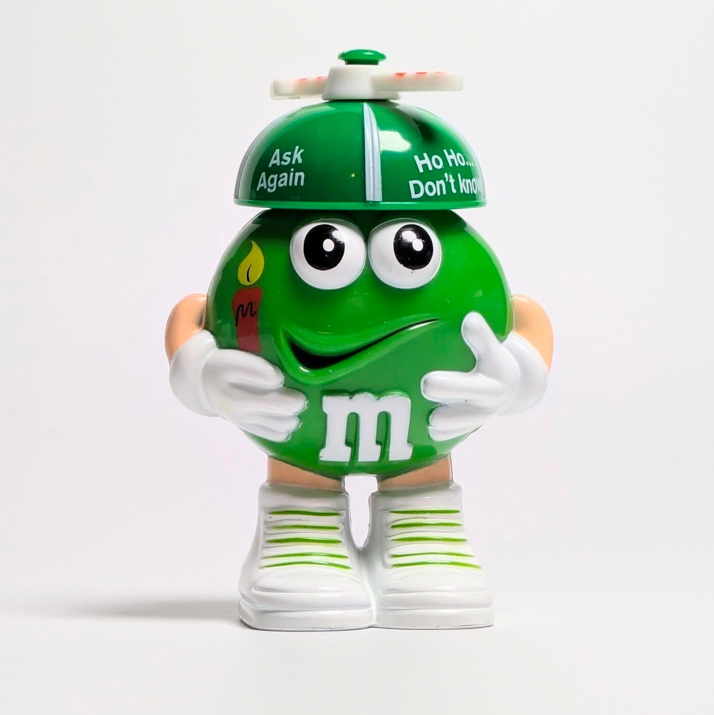 ☆VINTAGE JUNK☆【 m&m's ( エムアンドエムズ ) 】 Mini container / コンテイナー / グリーンハット / Holiday / ホリデー / クリスマス〚アメリカン雑貨 アメトイ〛